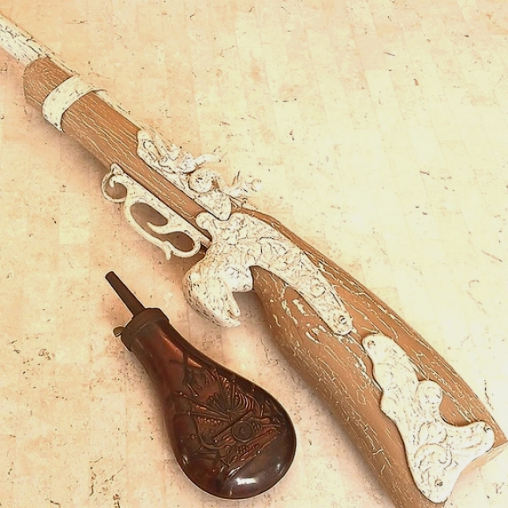 Pirates "Model" "blunderbuss", wood- metal-W/powder Holder/Nice Decor Peice/New - Picture 11 of 11